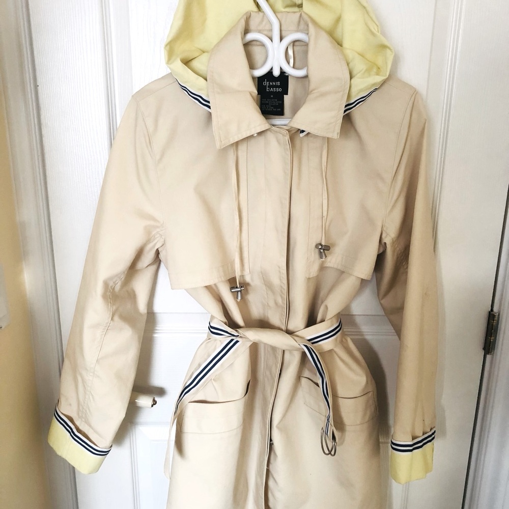 trench coat, raincoat,Dennis Basso, M, beige